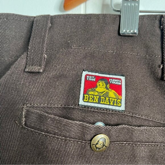 Ben Davis 48x31 Gorilla Cut Pants Dark Brown Chinos Workwear Worn cut E814 - Picture 7 of 10